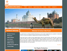 Tablet Screenshot of contactindiatravel.com
